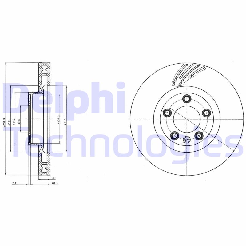 Delphi Diesel Remschijven BG9100C