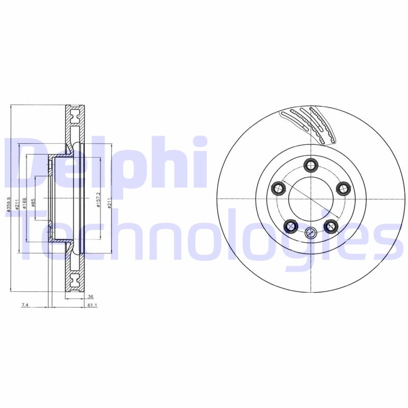 Delphi Diesel Remschijven BG9101C