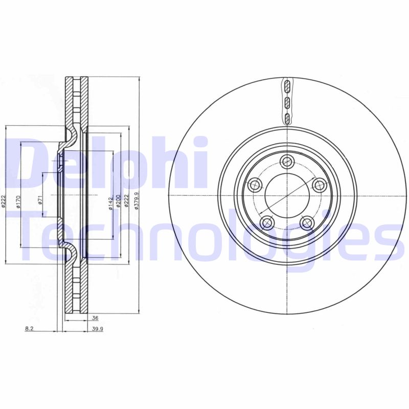 Delphi Diesel Remschijven BG9102C