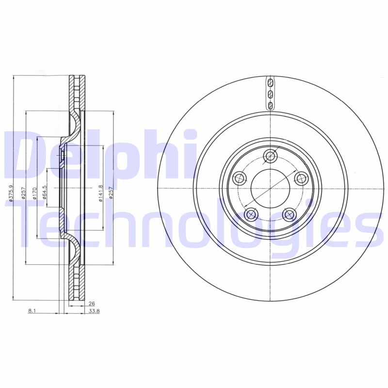 Delphi Diesel Remschijven BG9103C