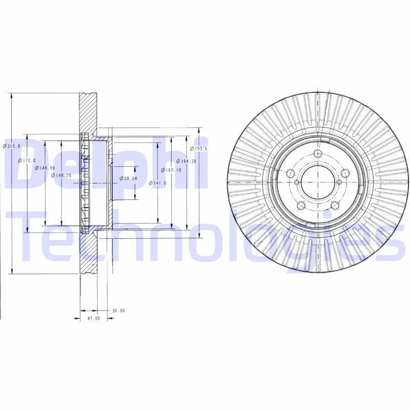 Delphi Diesel Remschijven BG9105