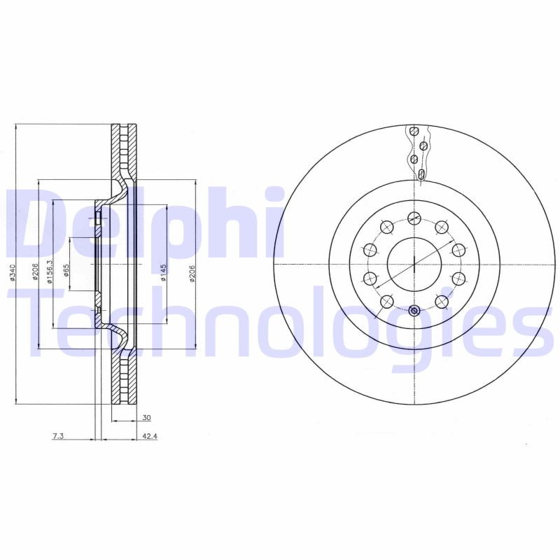 Delphi Diesel Remschijven BG9109C