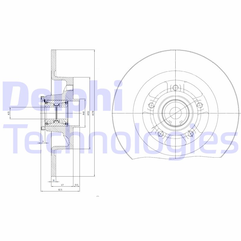 Delphi Diesel Remschijven BG9115RSC