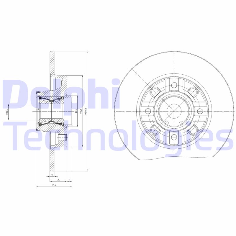 Delphi Diesel Remschijven BG9116RSC