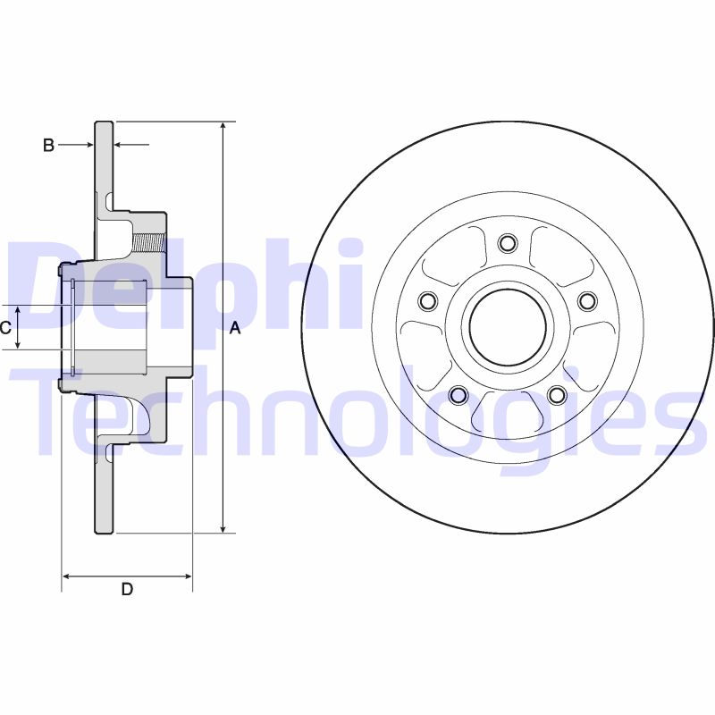 Delphi Diesel Remschijven BG9132RSC