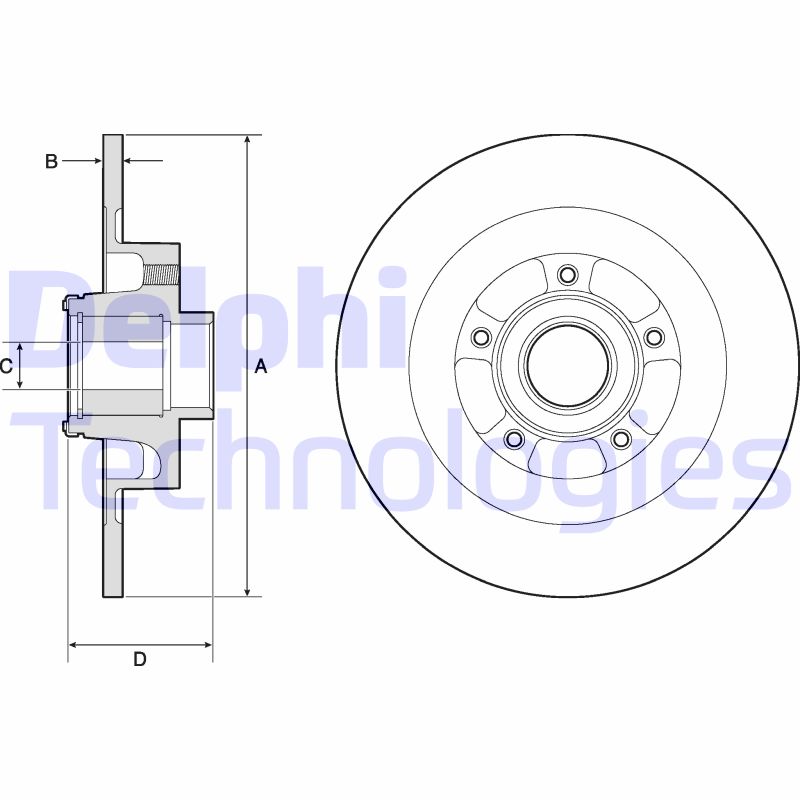 Delphi Diesel Remschijven BG9134RS