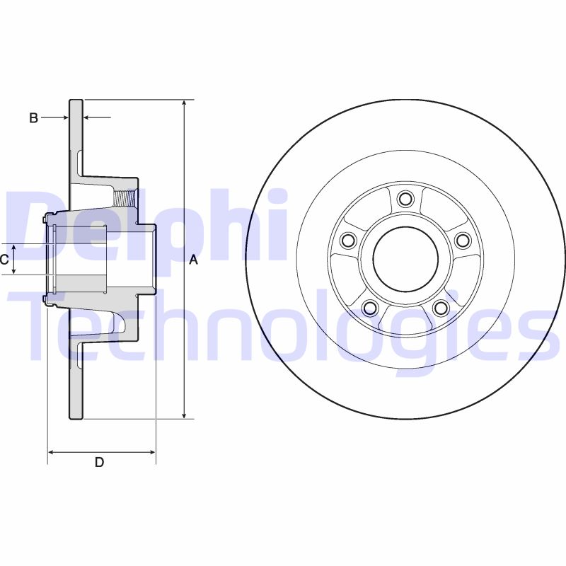 Delphi Diesel Remschijven BG9135RS