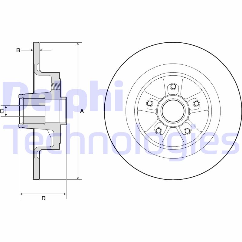 Delphi Diesel Remschijven BG9136RS