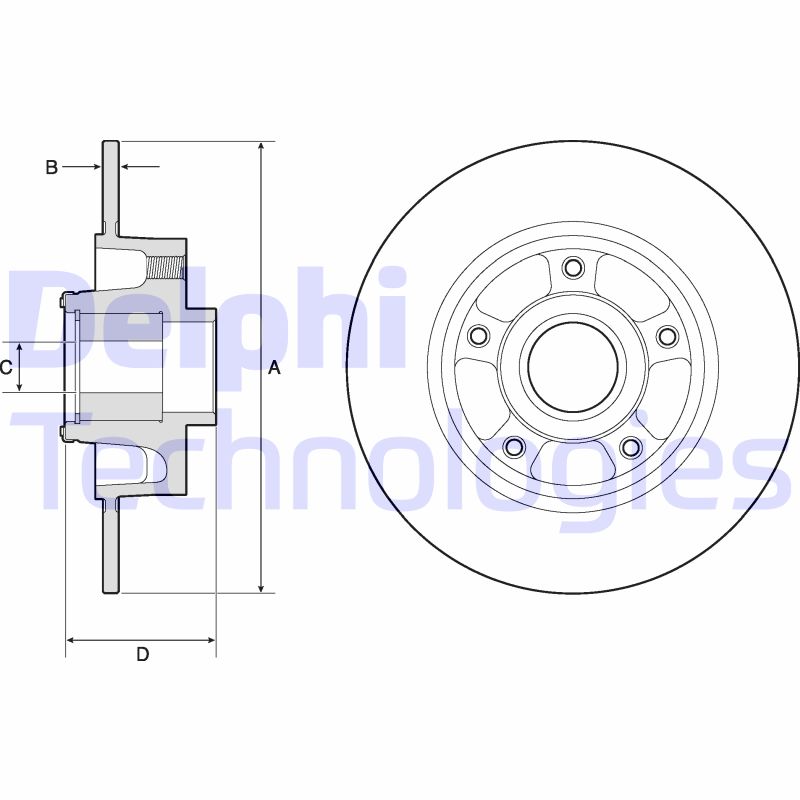 Delphi Diesel Remschijven BG9137RS