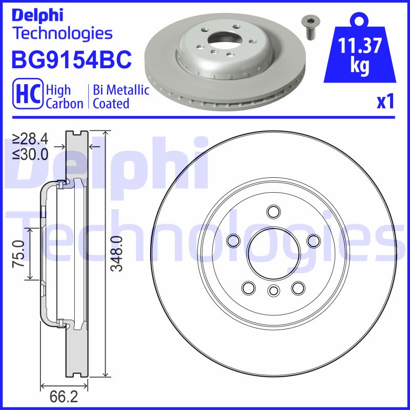 Delphi Diesel Remschijven BG9154BC