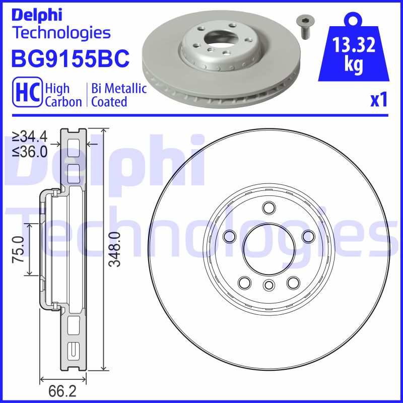 Delphi Diesel Remschijven BG9155BC