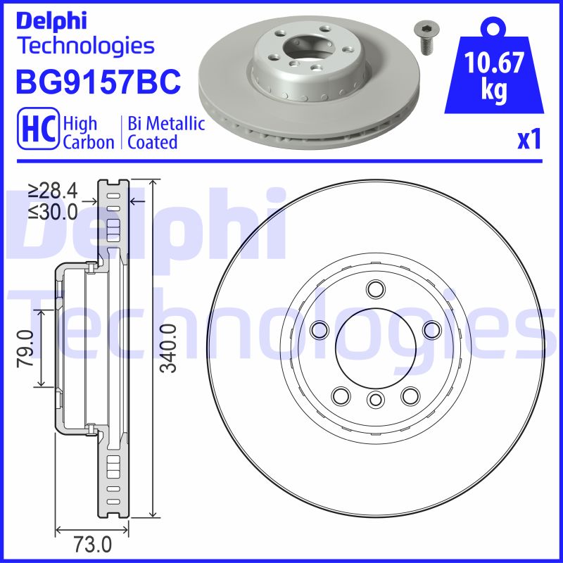 Delphi Diesel Remschijven BG9157BC