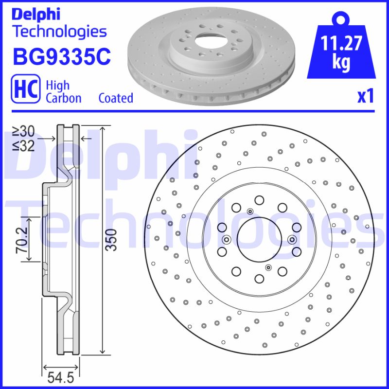 Delphi Diesel Remschijven BG9335C