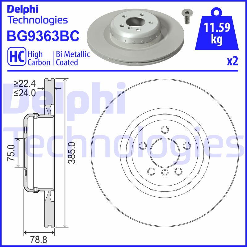 Delphi Diesel Remschijven BG9363BC