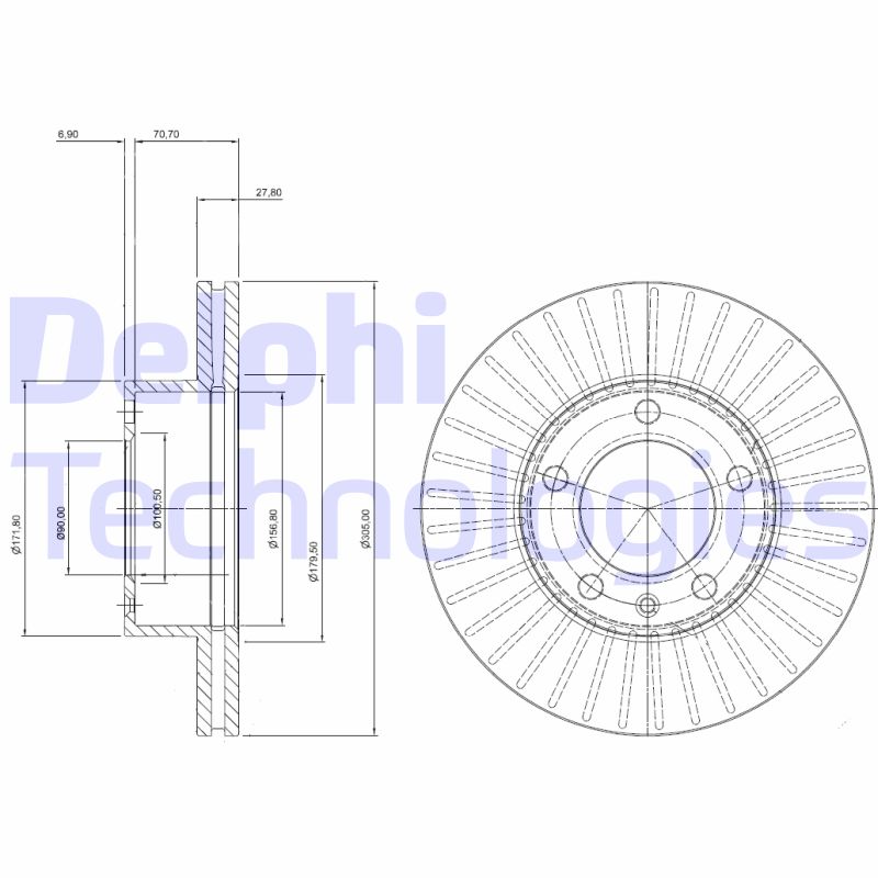 Delphi Diesel Remschijven BG9692