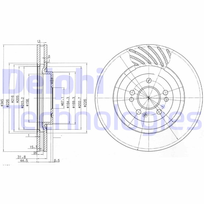 Delphi Diesel Remschijven BG9759