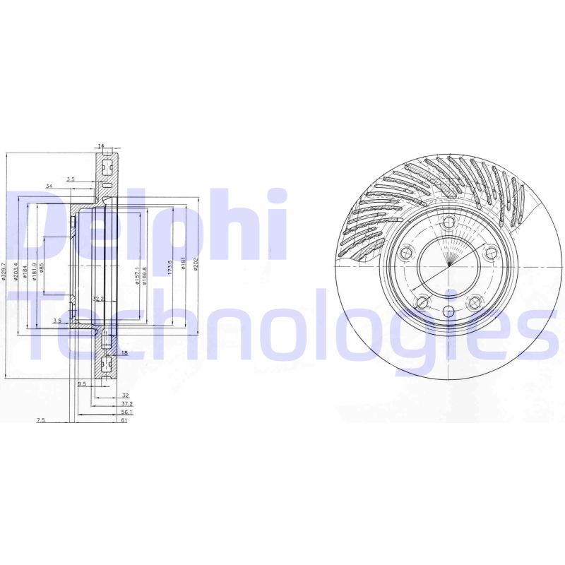 Delphi Diesel Remschijven BG9773