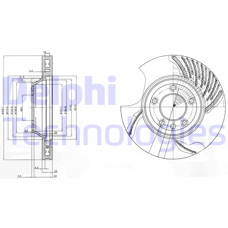 Delphi Diesel Remschijven BG9774