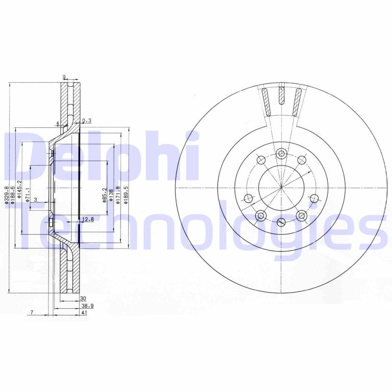 Delphi Diesel Remschijven BG9844