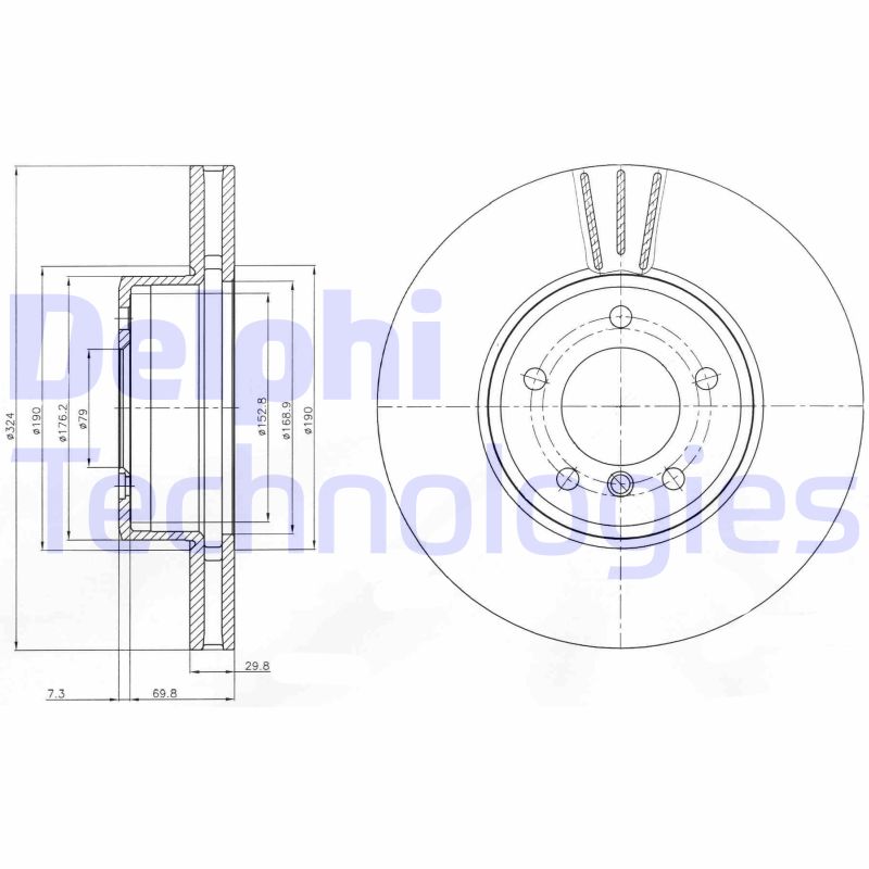 Delphi Diesel Remschijven BG9871C