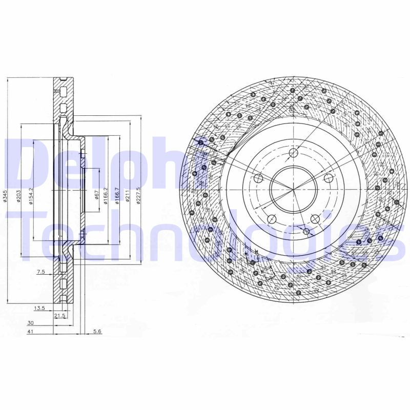 Delphi Diesel Remschijven BG9876