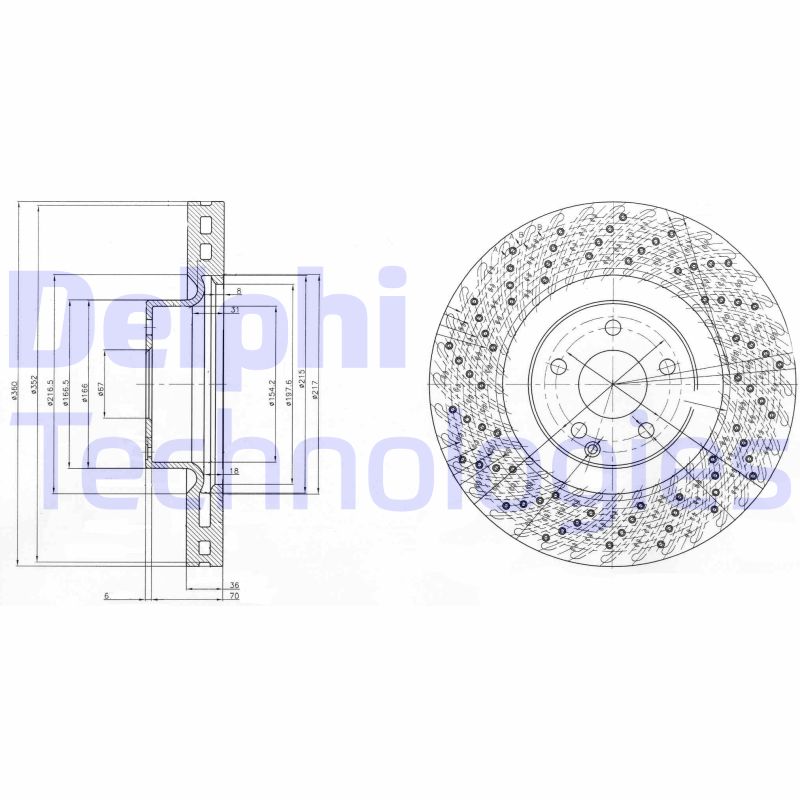 Delphi Diesel Remschijven BG9879