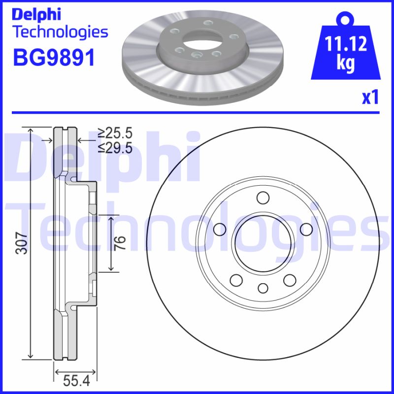 Delphi Diesel Remschijven BG9891