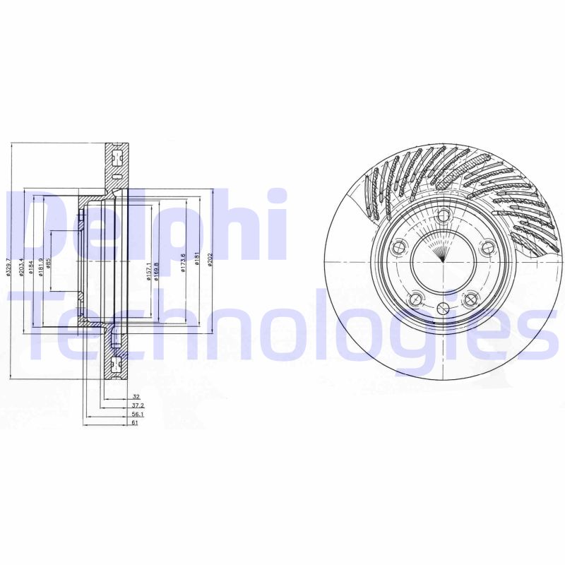 Delphi Diesel Remschijven BG9949