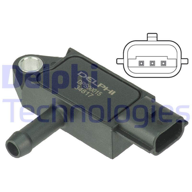 Delphi Diesel Uitlaatgasdruk sensor DPS00015