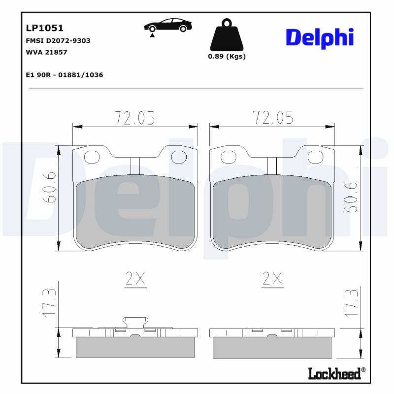 Delphi Diesel Remblokset LP1051