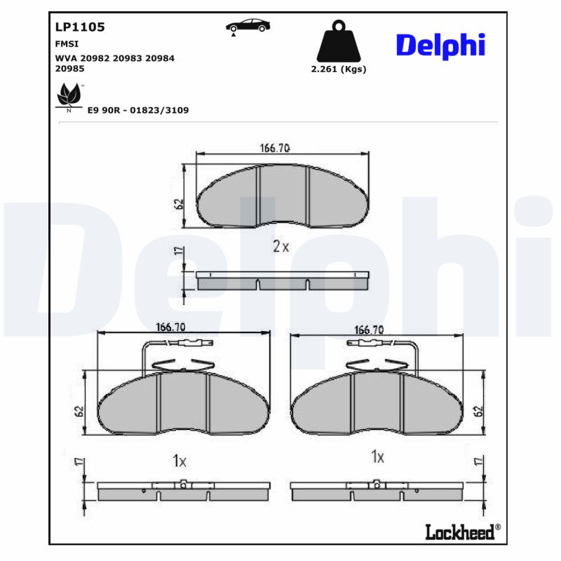 Delphi Diesel Remblokset LP1105