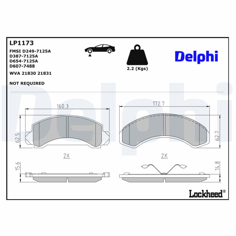 Delphi Diesel Remblokset LP1173