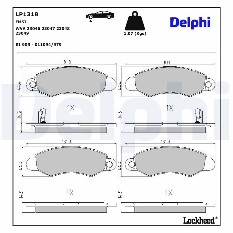 Delphi Diesel Remblokset LP1318