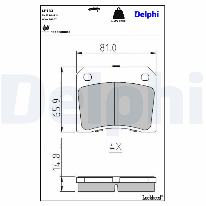 Delphi Diesel Remblokset LP133