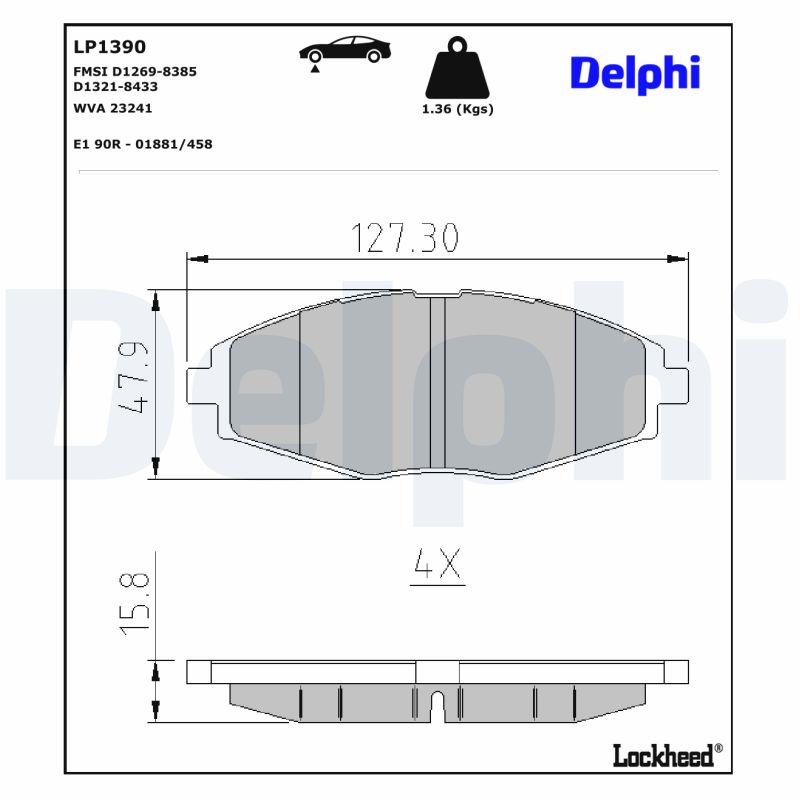 Delphi Diesel Remblokset LP1390