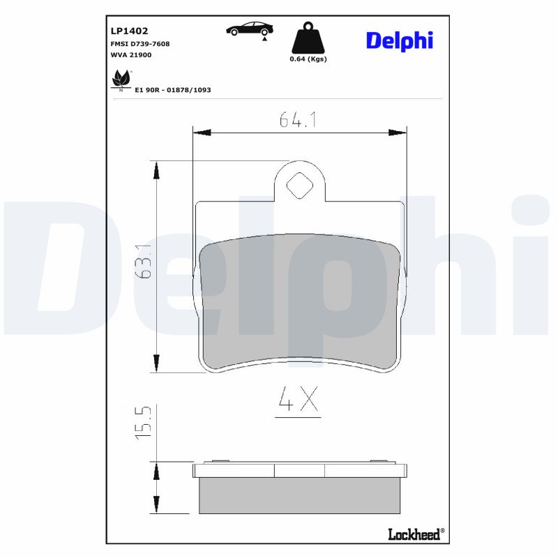 Delphi Diesel Remblokset LP1402