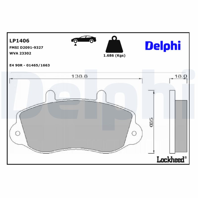 Delphi Diesel Remblokset LP1406