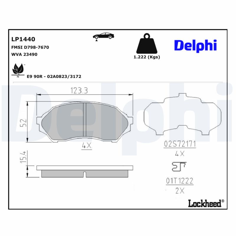 Delphi Diesel Remblokset LP1440