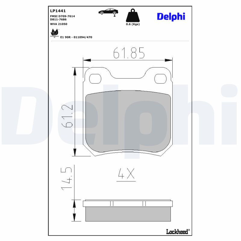 Delphi Diesel Remblokset LP1441