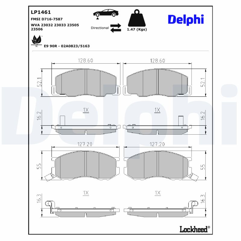 Delphi Diesel Remblokset LP1461