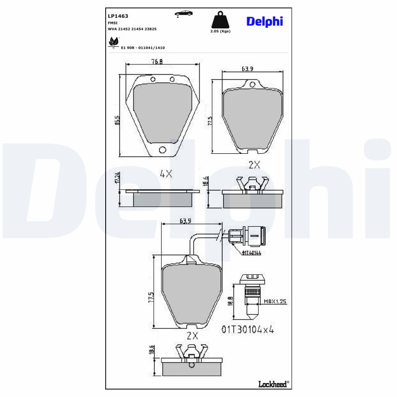 Delphi Diesel Remblokset LP1463
