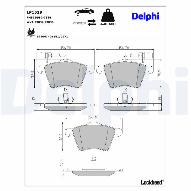 Delphi Diesel Remblokset LP1529