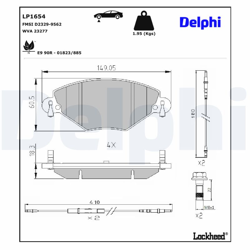 Delphi Diesel Remblokset LP1654