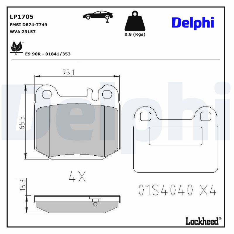 Delphi Diesel Remblokset LP1705