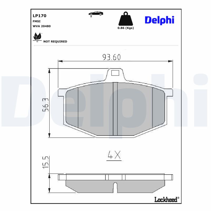 Delphi Diesel Remblokset LP170