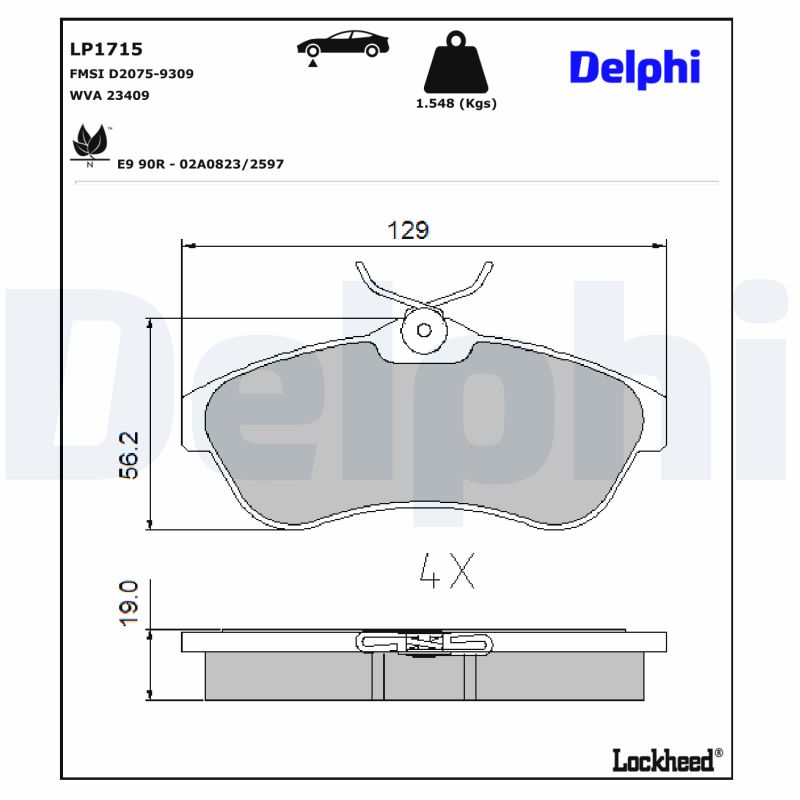 Delphi Diesel Remblokset LP1715