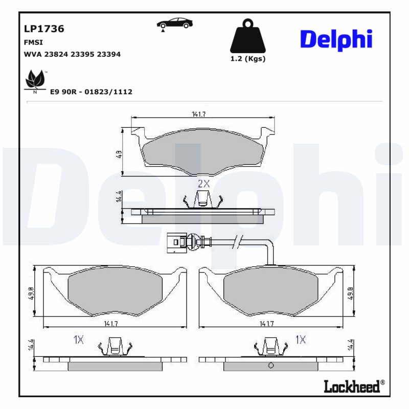 Delphi Diesel Remblokset LP1736