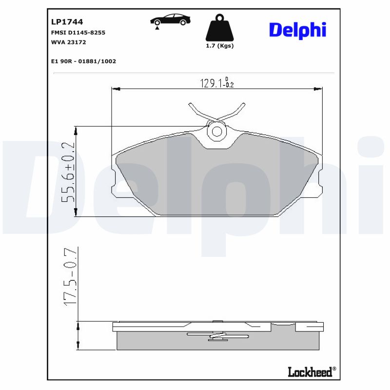 Delphi Diesel Remblokset LP1744