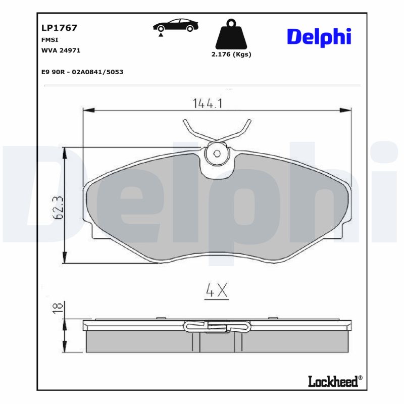 Delphi Diesel Remblokset LP1767