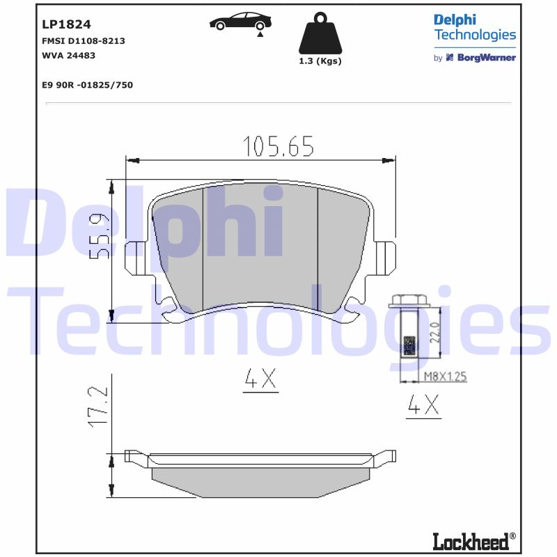 Delphi Diesel Remblokset LP1824
